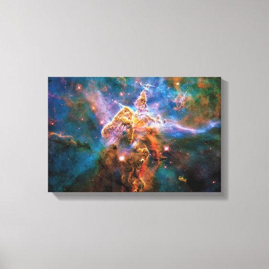 Mystic Mountain Carina Nebula Hubble Space Foto Canvas Afdruk (Voorkant)