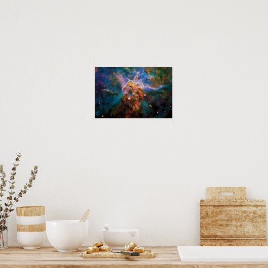 Mystic Mountain Carina Nebula Hubble Space Foto Poster (Keuken)