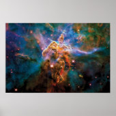 Mystic Mountain Carina Nebula Hubble Space Foto Poster (Voorkant)
