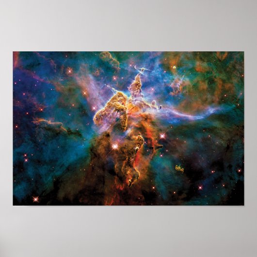Mystic Mountain Carina Nebula Hubble Space Foto Poster (Voorkant)