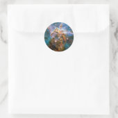 Mystic Mountain Carina Nebula Hubble Space Foto Ronde Sticker (Tas)