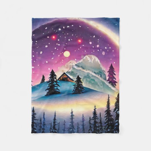 Mystic Mountain Fleece Blanket Deken (Voorkant)