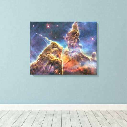 Mystic Mountain in Carina Nebula Canvas Afdruk (Insitu (Houten vloer))