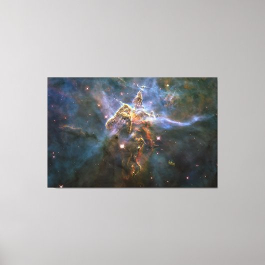 Mystic Mountain in Carina Nebula Hubble Space Canvas Afdruk (Voorkant)