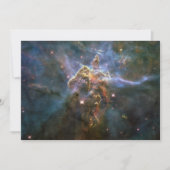 Mystic Mountain in Carina Nebula Hubble Space Feestdagenkaart (Voorkant)