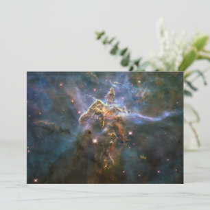 Mystic Mountain in Carina Nebula Hubble Space Feestdagenkaart