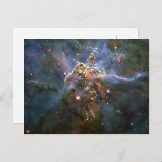Mystic Mountain in Carina Nebula Hubble Space Feestdagenkaart (Voorkant / Achterkant)
