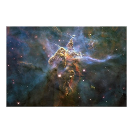 Mystic Mountain in Carina Nebula Hubble Space Foto Afdruk (Voorkant)