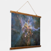 Mystic Mountain in Carina Nebula Hubble Space Hangend Wandkleed (Gebogen)