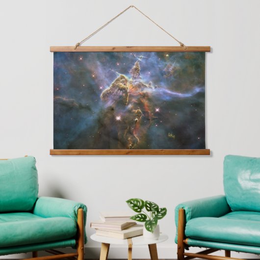 Mystic Mountain in Carina Nebula Hubble Space Hangend Wandkleed (Woonkamer)