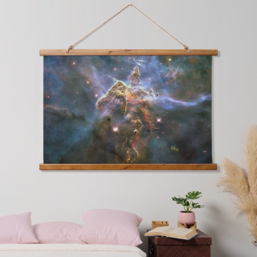 Mystic Mountain in Carina Nebula Hubble Space Hangend Wandkleed (Slaapkamer)