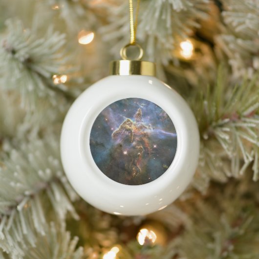 Mystic Mountain in Carina Nebula Hubble Space Keramische Bal Ornament (Boom)