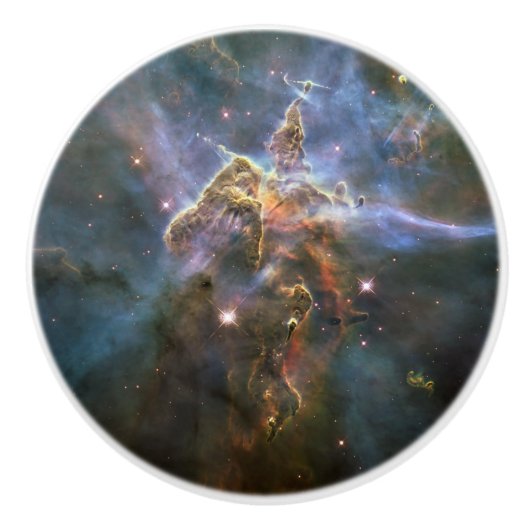 Mystic Mountain in Carina Nebula Hubble Space Keramische Knop (Voorkant)