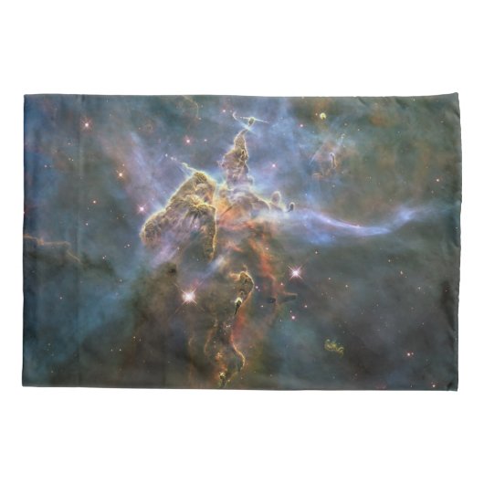 Mystic Mountain in Carina Nebula Hubble Space Kussensloop (Achterkant-Links)