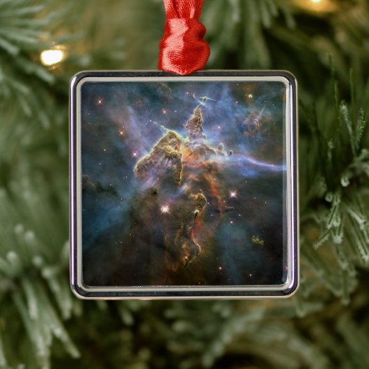 Mystic Mountain in Carina Nebula Hubble Space Metalen Ornament (Boom)