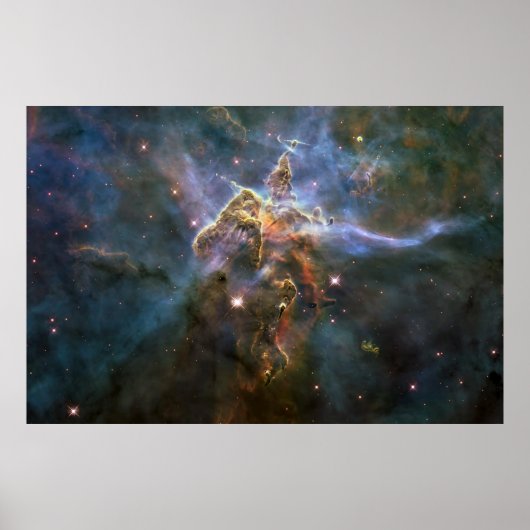 Mystic Mountain in Carina Nebula Hubble Space Poster (Voorkant)