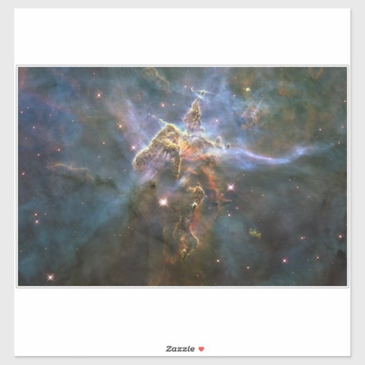 Mystic Mountain in Carina Nebula Hubble Space Sticker (Vel)