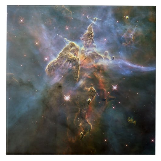 Mystic Mountain in Carina Nebula Hubble Space Tegeltje (Voorkant)
