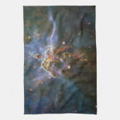 Mystic Mountain in Carina Nebula Hubble Space Theedoek (Verticaal)