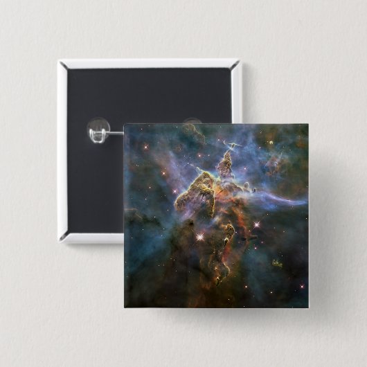 Mystic Mountain in Carina Nebula Hubble Space Vierkante Button 5,1 Cm (Voorkant /achterkant)