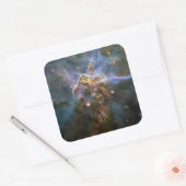Mystic Mountain in Carina Nebula Hubble Space Vierkante Sticker (Envelop)