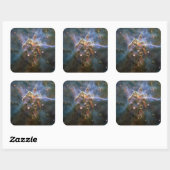 Mystic Mountain in Carina Nebula Hubble Space Vierkante Sticker (Vel)