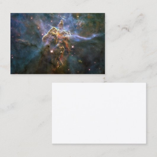 Mystic Mountain in Carina Nebula Hubble Space Visitekaartje (Voorkant / Achterkant)