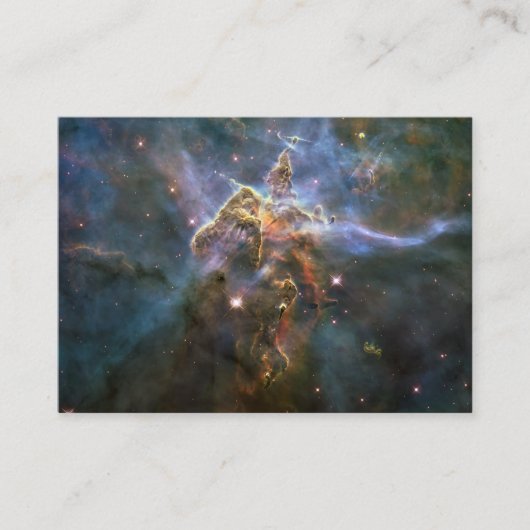 Mystic Mountain in Carina Nebula Hubble Space Visitekaartje (Voorkant)