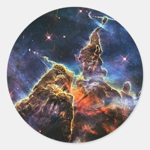 Mystic Mountain in Space NASA Ronde Sticker