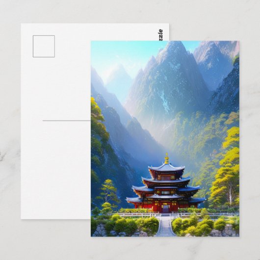 Mystic Mountain Temple Briefkaart (Voorkant / Achterkant)