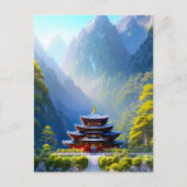 Mystic Mountain Temple Briefkaart (Voorkant)