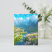 Mystic Mountain Valley Briefkaart (Staand voorkant)