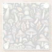 Mystic Mushrooms Glazen Onderzetter (Achterkant)
