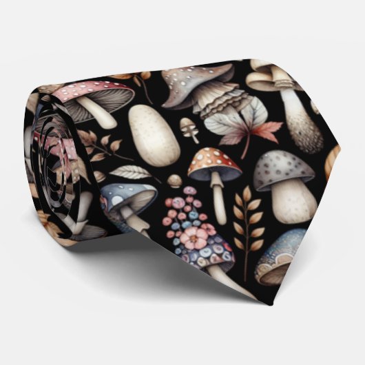 Mystic Mushrooms Stropdas (Opgerold)