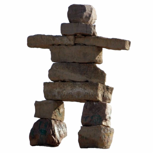 Mystic Native American Inukshuk Fotobeeldje Magneet (Voorkant)