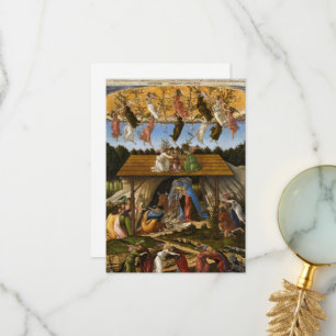 Mystic Nativity (1500) beroemd gemaakt door Sandro Bedankkaart