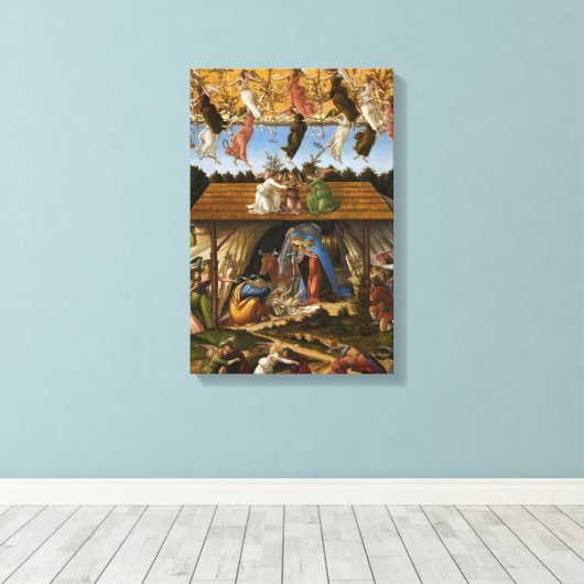 Mystic Nativity (1500) beroemd gemaakt door Sandro Canvas Afdruk (Insitu (Houten vloer))