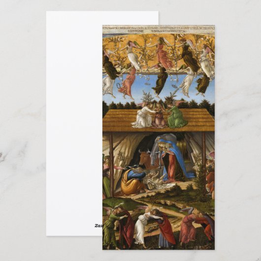 Mystic Nativity (1500) beroemd gemaakt door Sandro Feestdagenkaart (Voorkant / Achterkant)