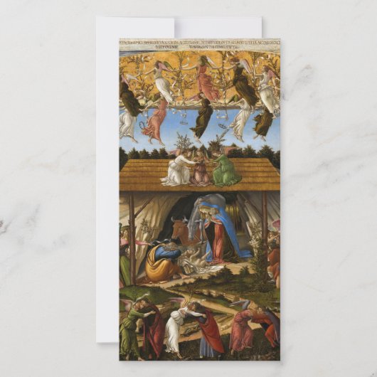 Mystic Nativity (1500) beroemd gemaakt door Sandro Feestdagenkaart (Voorkant)
