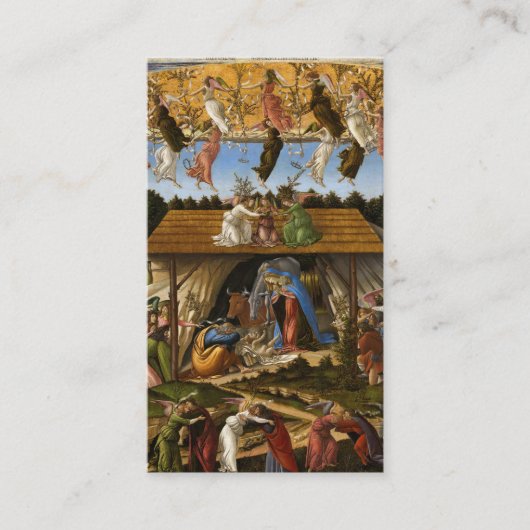 Mystic Nativity (1500) beroemd gemaakt door Sandro Visitekaartje (Voorkant)