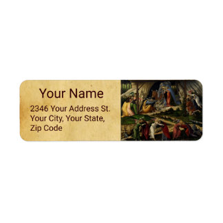 MYSTIC NATIVITY door Sandro Botticelli ,Kerstmis Etiket