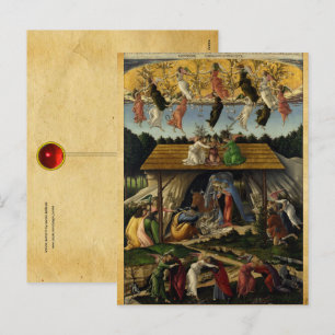 MYSTIC NATIVITY door Sandro Botticelli ,Kerstmis Feestdagenkaart