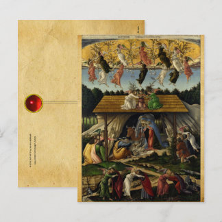 MYSTIC NATIVITY door Sandro Botticelli ,Kerstmis Feestdagenkaart