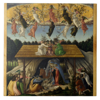 MYSTIC NATIVITY door Sandro Botticelli ,Kerstmis Tegeltje