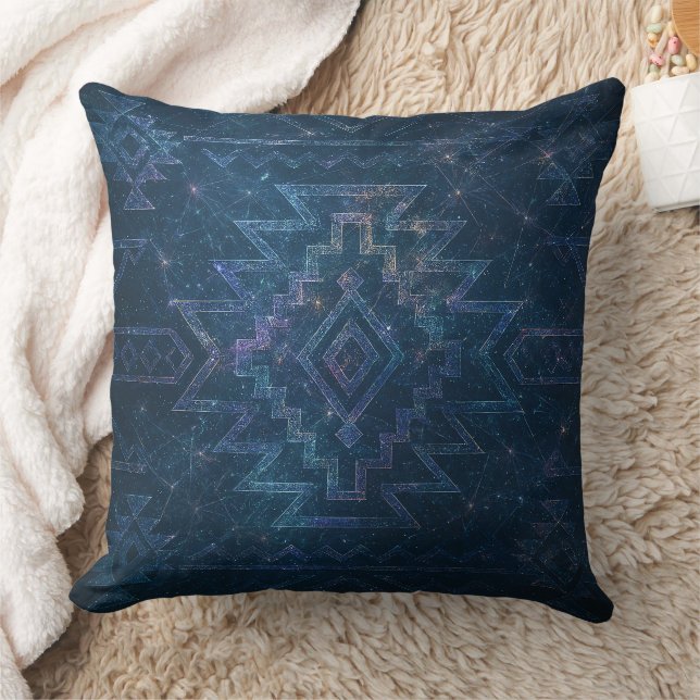 Mystic Navajo Sacred Geometry Throw Pillow Kussen (Deken)