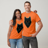 Mystic Neon Wolf Design T-shirt (Unisex)