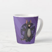 Mystic Night Bat Character Art Latte Mok (Rechterhoek)