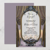 Mystic Night Gold Drapes verlovingsfeest Kaart (Voorkant / Achterkant)