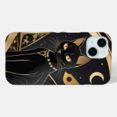 Mystic Night Guardian iPhone 15 hoesje (Achterkant (horizontaal))