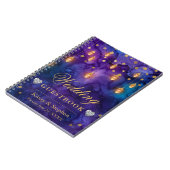 Mystic Night Lantern & Bokeh Wedding Guest Book Notitieboek (Linkerzijde)